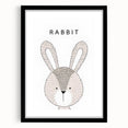 Minimalist Rabbit Nursery Wall Art – Baby Room & Kids Decor Print