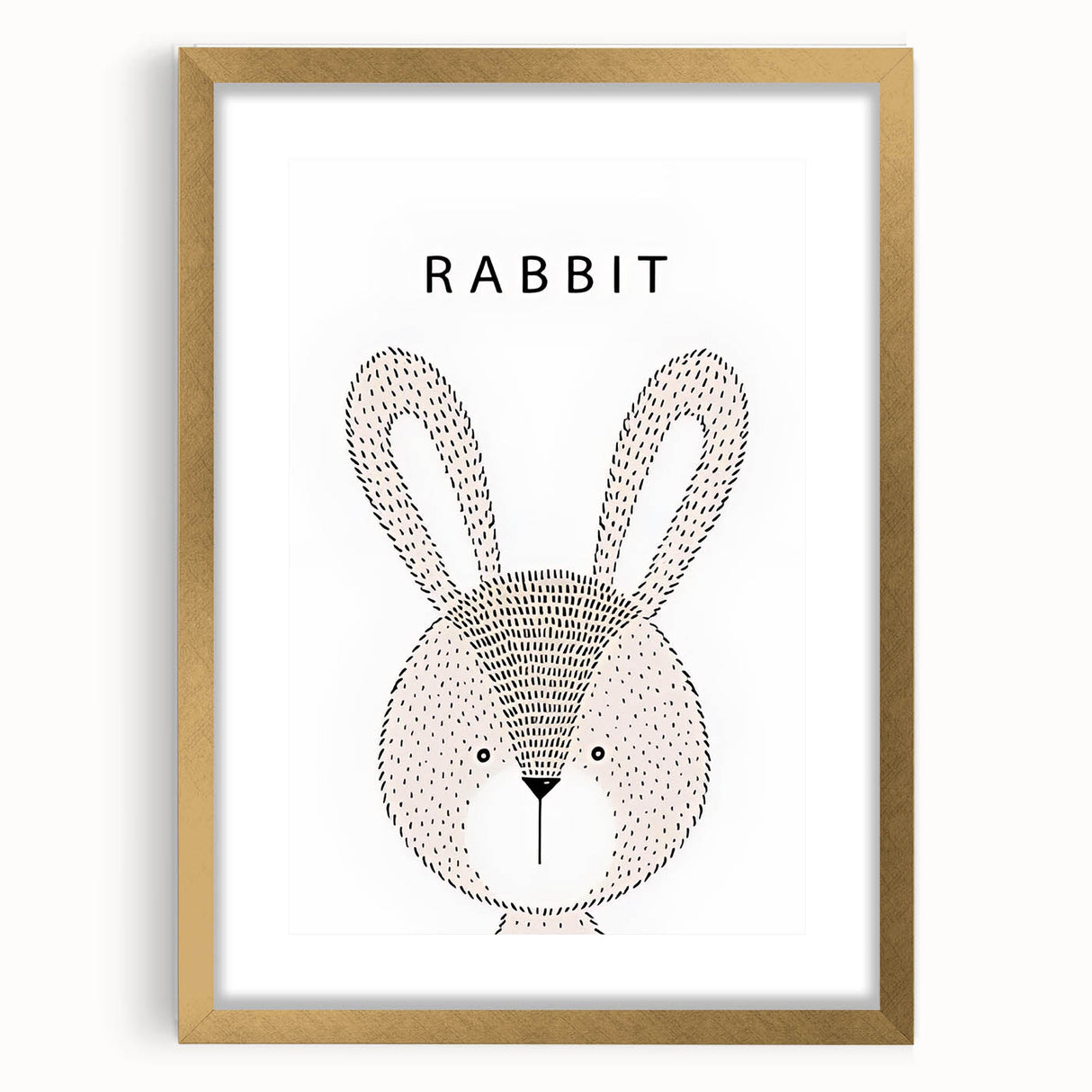 Minimalist Rabbit Nursery Wall Art – Baby Room & Kids Decor Print