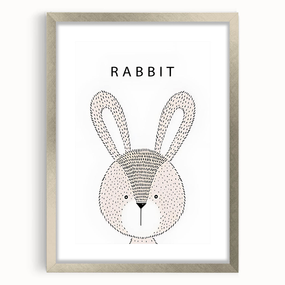 Minimalist Rabbit Nursery Wall Art – Baby Room & Kids Decor Print