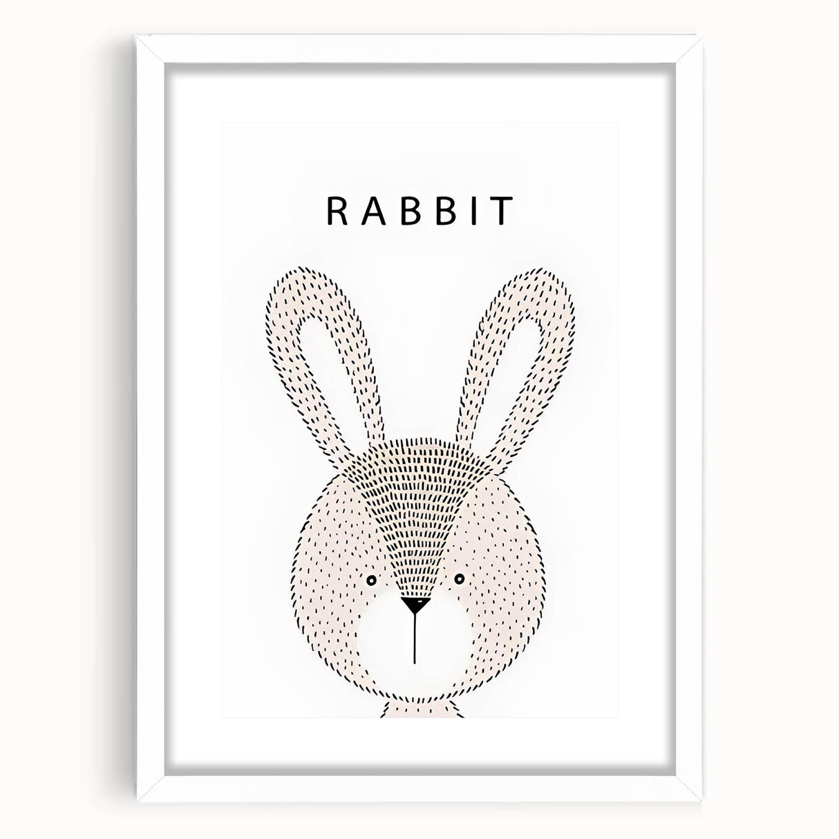 Minimalist Rabbit Nursery Wall Art – Baby Room & Kids Decor Print