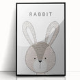 Minimalist Rabbit Nursery Wall Art – Baby Room & Kids Decor Print