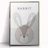 Minimalist Rabbit Nursery Wall Art – Baby Room & Kids Decor Print