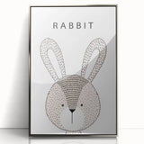 Minimalist Rabbit Nursery Wall Art – Baby Room & Kids Decor Print
