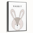 Minimalist Rabbit Nursery Wall Art – Baby Room & Kids Decor Print