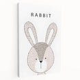 Minimalist Rabbit Nursery Wall Art – Baby Room & Kids Decor Print