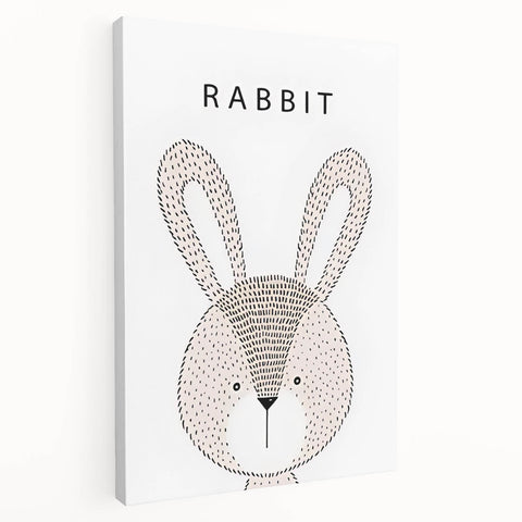 Minimalist Rabbit Nursery Wall Art – Baby Room & Kids Decor Print