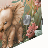 Playful Elephants - Kids Room Wall Art Canvas and Framed Options
