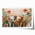 Playful Elephants - Kids Room Wall Art Canvas and Framed Options