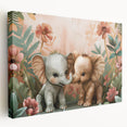Playful Elephants - Kids Room Wall Art Canvas and Framed Options
