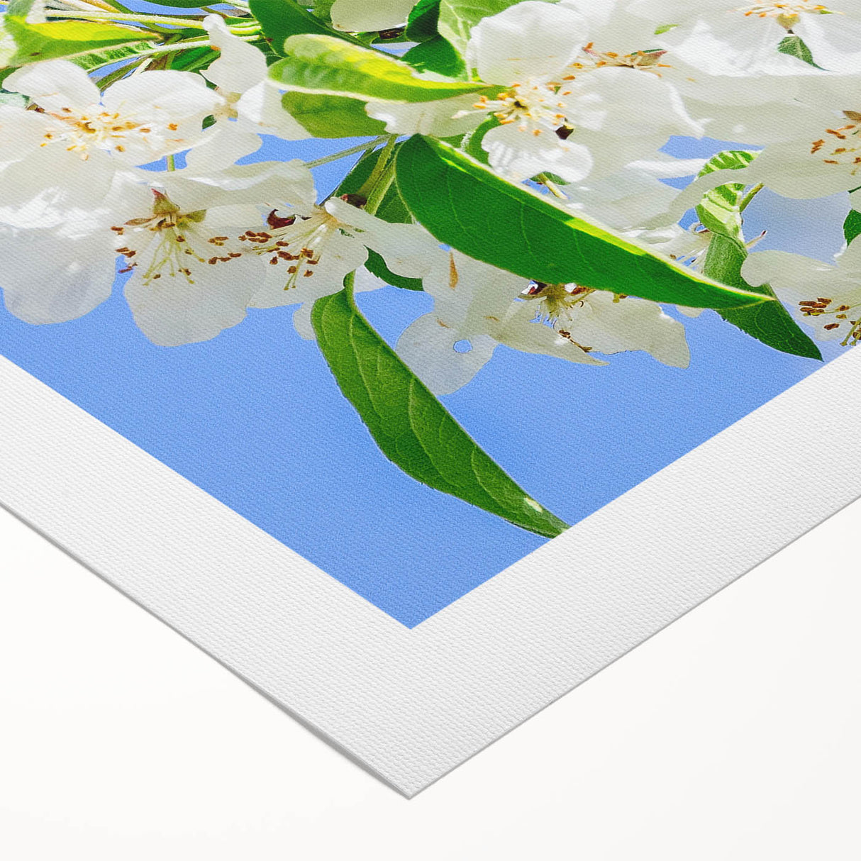 Art deco poster featuring a stylized spring scene in pastel colors on rolled canvas, suitable for dining room decor.