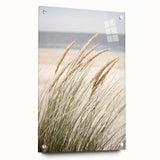 Large abstract wall art on acrylic glass featuring swirls of blue and green, ideal for bedroom or dining room decor.