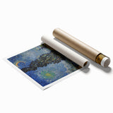 Extra large rolled canvas print featuring a floral art design with vibrant colors, ideal for classy bathroom wall art.