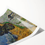 Extra large rolled print featuring line art flowers in monochrome, ideal for large living room wall art.