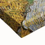 Large art depicting a black and white landscape painting on stretched canvas, ideal for bedroom wall decor.