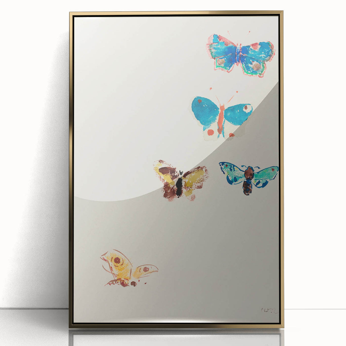 Modern Butterfly Artwork - Abstract Colorful Contemporary Wall Art