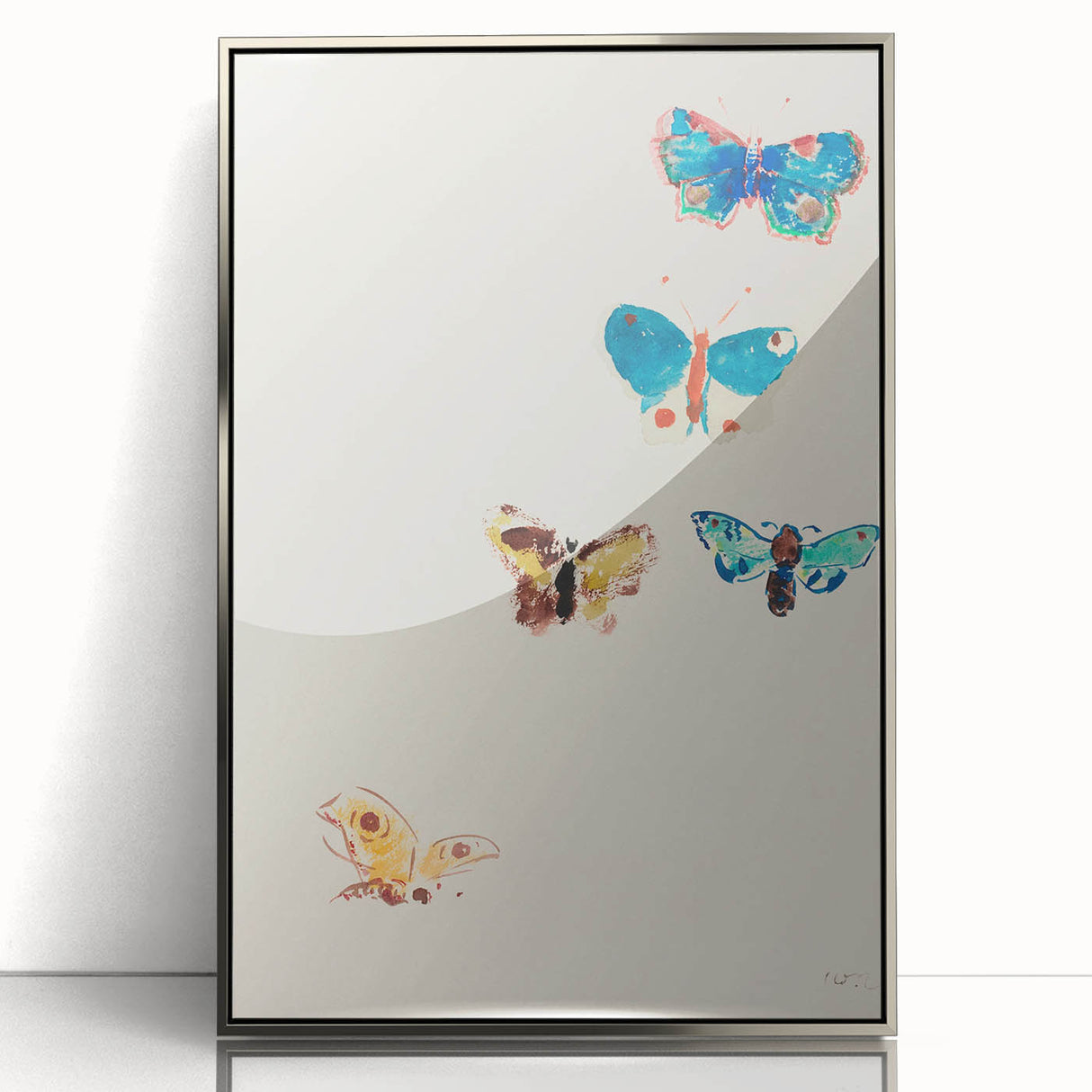 Modern Butterfly Artwork - Abstract Colorful Contemporary Wall Art