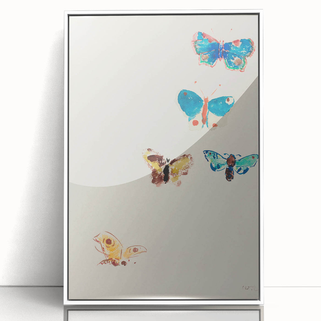 Modern Butterfly Artwork - Abstract Colorful Contemporary Wall Art