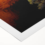 Stunning rolled canvas artwork depicting a vibrant landscape with caves, showcasing rich colors and intricate details, ideal for home decor and art collectors.