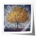 Canvas Art for Dining Area – Vibrant Tree Painting with Yellow Tones