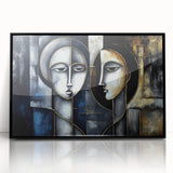 Abstract Faces Living Room Wall Art - Modern Canvas & Framed Prints