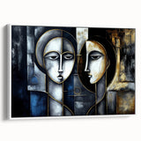 Abstract Faces Living Room Wall Art - Modern Canvas & Framed Prints
