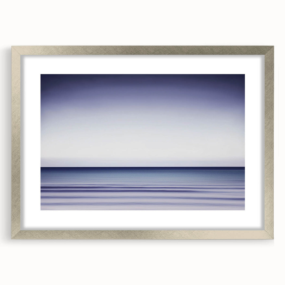 Tranquil Ocean Office Wall Art – Modern Blue Gradient Seascape