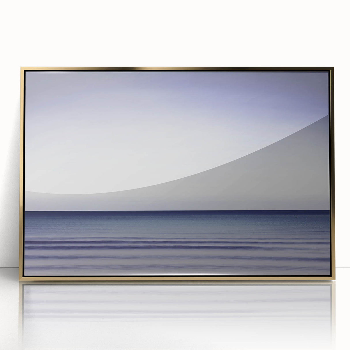 Tranquil Ocean Office Wall Art – Modern Blue Gradient Seascape