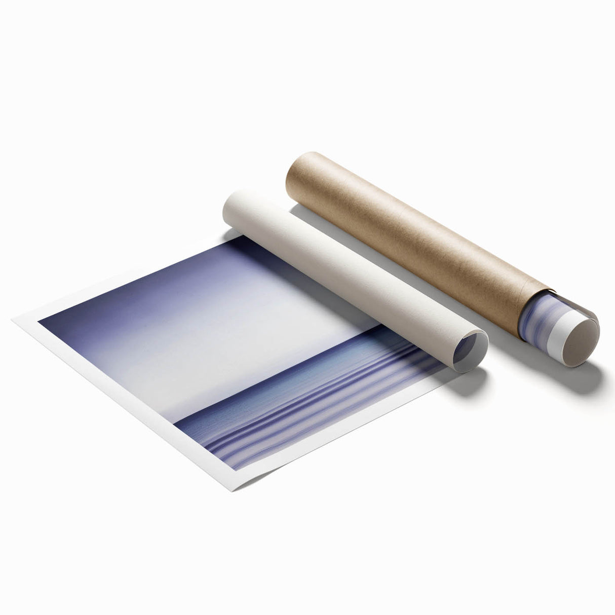 Tranquil Ocean Office Wall Art – Modern Blue Gradient Seascape