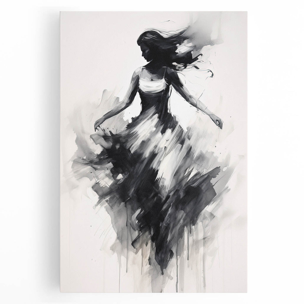 Abstract figurative canvas artwork showcasing vibrant colors and dynamic shapes, designed to enhance modern interiors. Perfect for contemporary home decor.
