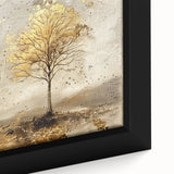 Close-up of a framed abstract landscape wall art piece showcasing vibrant colors and textured brush strokes, ideal for enhancing modern home decor.