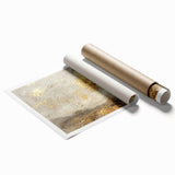 Abstract landscape wall art print showcasing vibrant colors and fluid shapes, ideal for modern home decor. Perfectly rolled for easy framing and display.