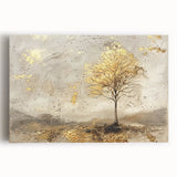 Stretched canvas wall art showcasing an abstract landscape with vibrant colors and fluid shapes, perfect for modern home decor and artistic ambiance.