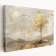 Stretched canvas wall art showcasing an abstract landscape design with vibrant colors and textured surface, ideal for enhancing modern interior decor.
