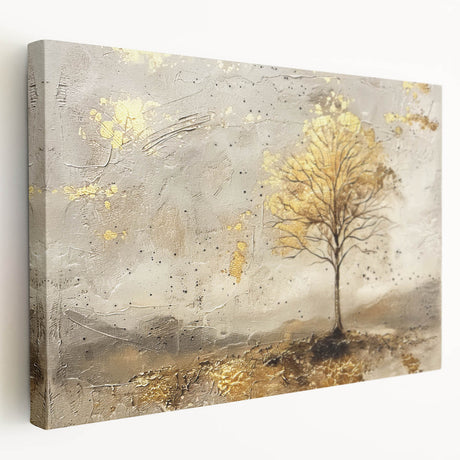 Stretched canvas wall art showcasing an abstract landscape design with vibrant colors and textured surface, ideal for enhancing modern interior decor.