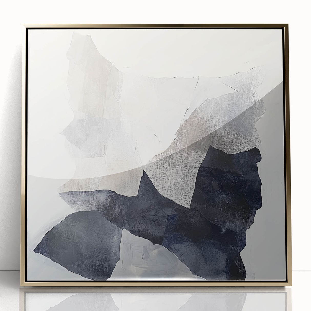 Abstract Art Prints – Neutral Collage in Black, White & Gray
