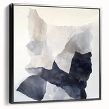 Abstract Art Prints – Neutral Collage in Black, White & Gray