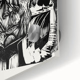 Expressionist Art - Monochrome Portrait in Bold Woodcut Style