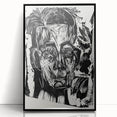 Expressionist Art - Monochrome Portrait in Bold Woodcut Style