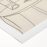 Art deco poster featuring a stylized cocktail glass in bold black and gold, printed on rolled canvas.