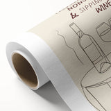 Art Deco poster featuring a stylized cocktail glass in vibrant pink and aqua tones on rolled canvas.