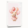 Ballerina Teddy with Balloons Print - Girls Bedroom Wall Art