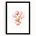 Ballerina Teddy with Balloons Print - Girls Bedroom Wall Art