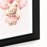 Ballerina Teddy with Balloons Print - Girls Bedroom Wall Art
