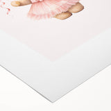Ballerina Teddy with Balloons Print - Girls Bedroom Wall Art