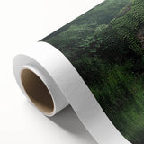 Rolled canvas showcasing a vibrant landscape bridge design with intricate details and rich colors, elegantly packaged in a protective cardboard tube for safe delivery.