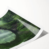 Landscape bridge design rolled print showcasing intricate details of the bridge structure against a serene natural backdrop, ideal for home decor or art collectors.