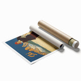 Vintage Switzerland Ski Poster - Skiing in the Alps Art Print