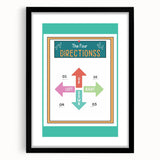Classroom Educational Posters - Four Directions Learning Print
