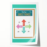 Classroom Educational Posters - Four Directions Learning Print