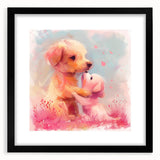 Puppy Love - Kids Room Wall Art Canvas and Framed Options